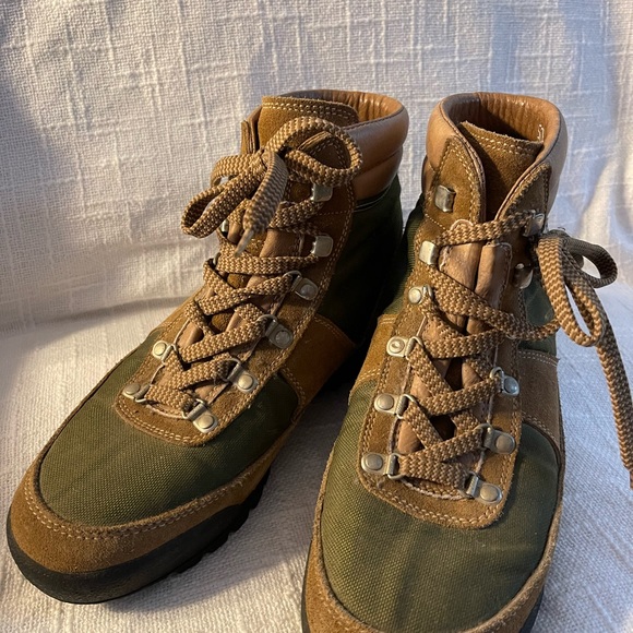 Vintage Fabiano Suede and Canvas Walking Boots Size 7 M - Picture 2 of 7